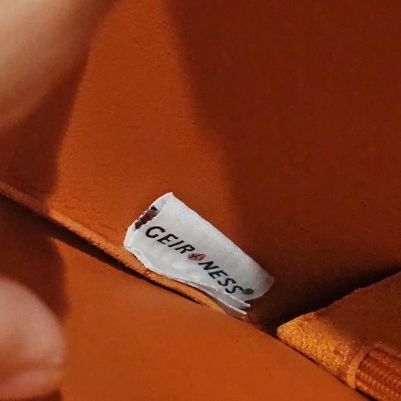 LAILA GEIR NESS Vegan Suede Orange Boho Style Bucket Bag With Coin Purse.NWOT - Picture 5 of 14